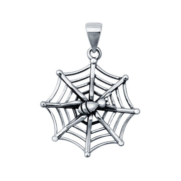 Spiderweb Charm Pendant 925 Sterling Silver Fashion (22mm)